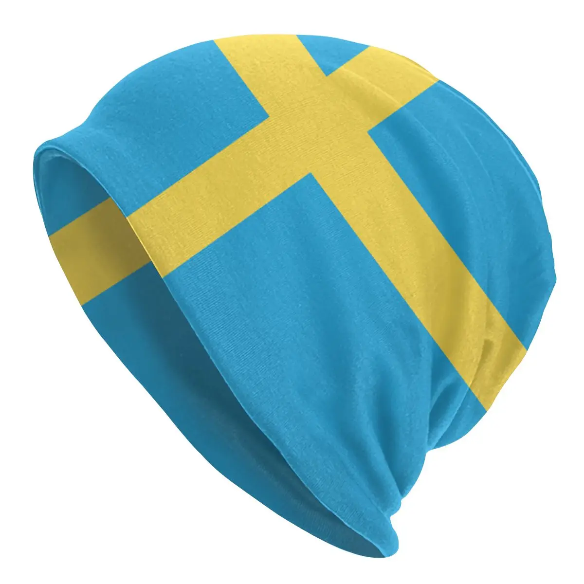

World Of Color Flags Sweden Bonnet Hat Autumn Winter Street Skullies Beanies Hats for Men Women Knitting Hats Warm Unisex Caps