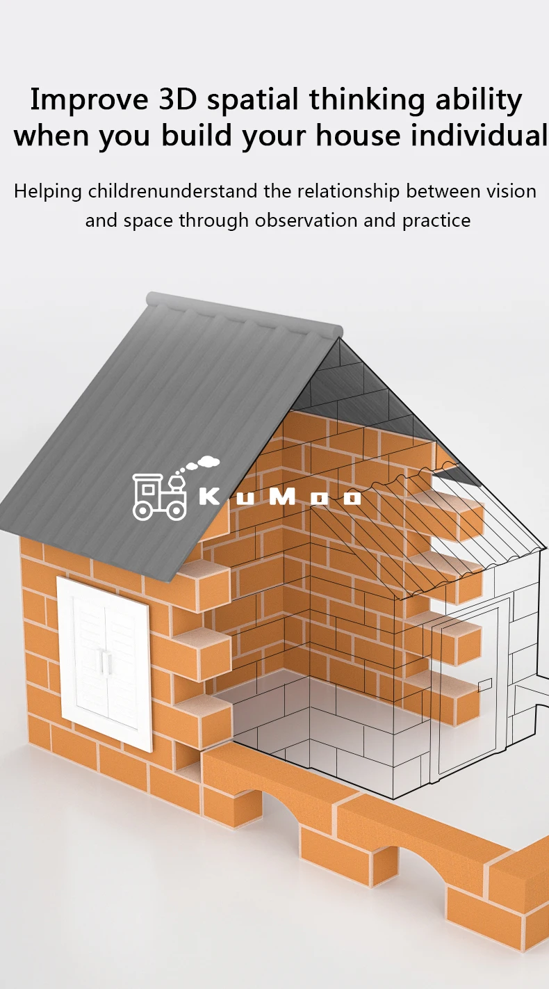 MiDeer my first building 3D стерео DIY Мини Моделирование строительный Дом ручная игрушка