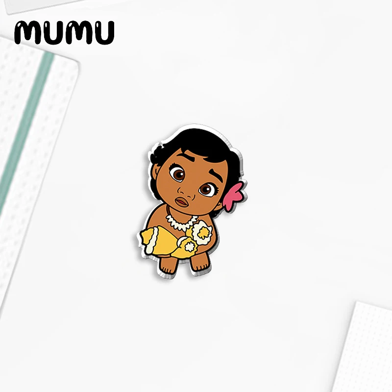 2021 Новые Акриловые Броши Moana в виде принцессы с лацканами ручной работы |