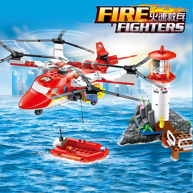 389 шт пожарный самолет строительные блоки городской полиции Спрей Вода