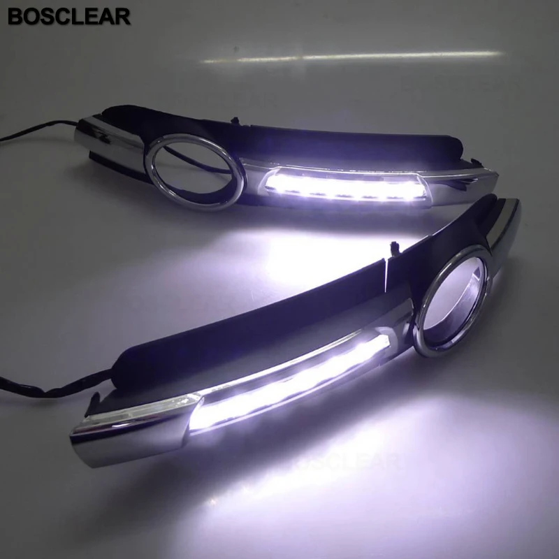 New HOT SALE car styling 2pc LED Daytime Driving Running Light DRL Car Fog Lamp Waterproof 12V For Audi Q5 Q7 A4L B8 A6 2008-15 |