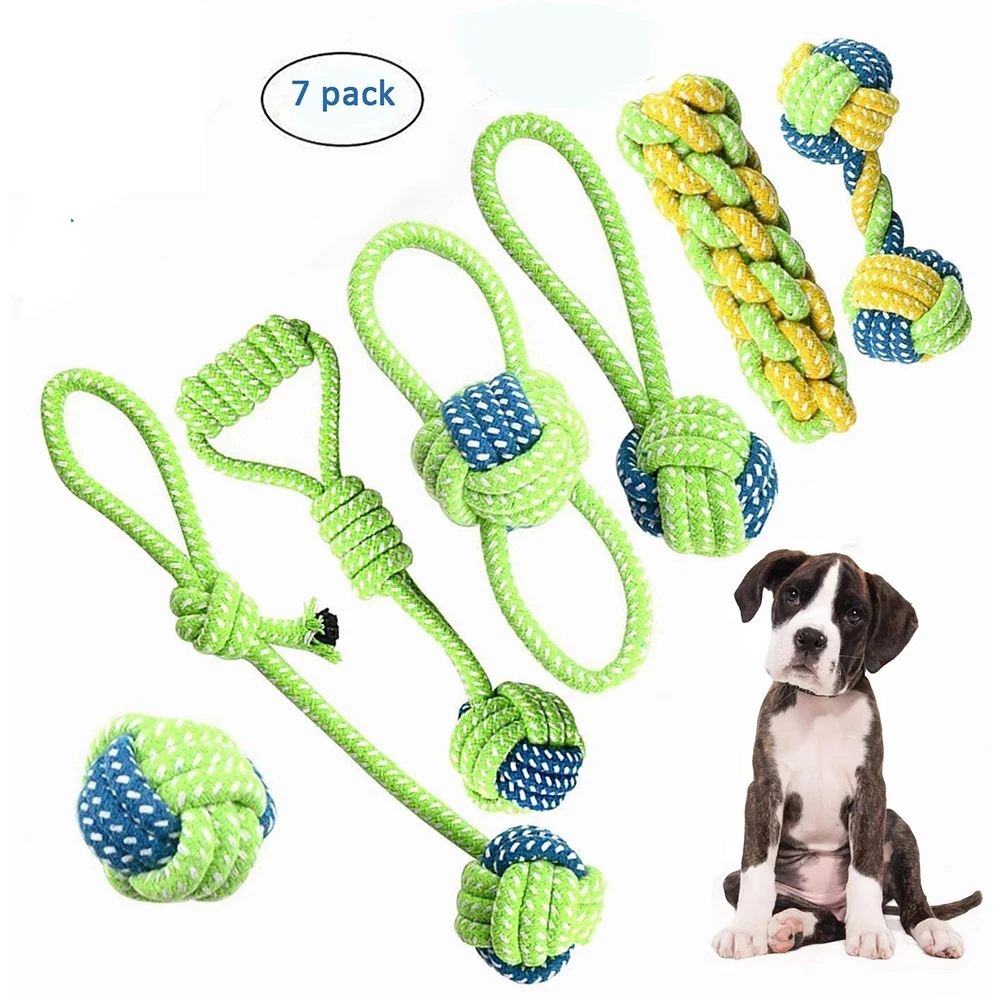 

Детская игрушка, хлопковая веревка для завязывания зубов, устойчивый к укусам, набор для чистки зубов, интерактивный мяч для кошек и собак, и...