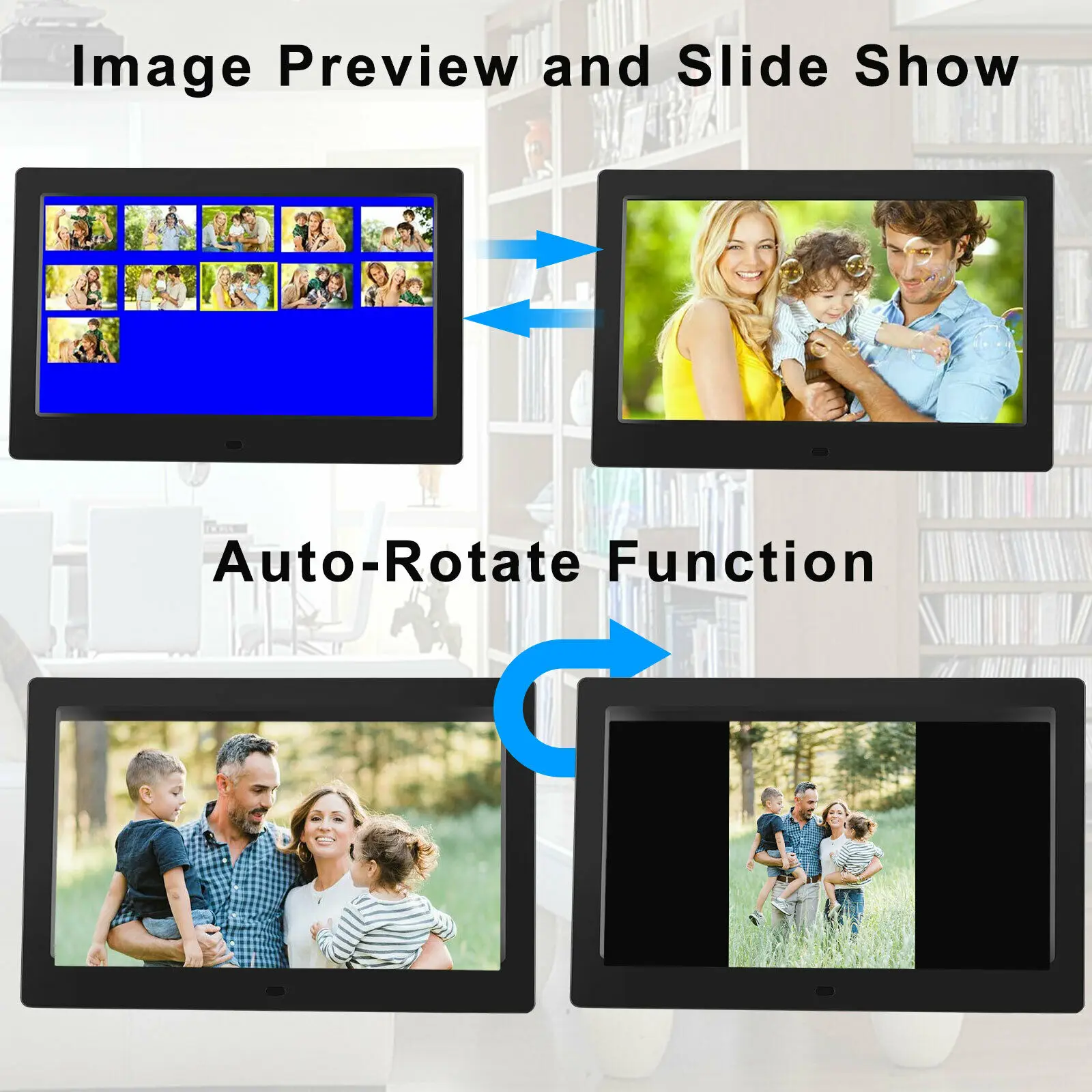 Цифровая фоторамка с ЖК-экраном 10 дюймов электронное изображение видеоплеер HD