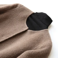 2020 Double Sided Wool Coat of Womens Cashmere Alpaca Wool Coats Women Winter Jacket Loose manteau femme 37049 WYQ1177