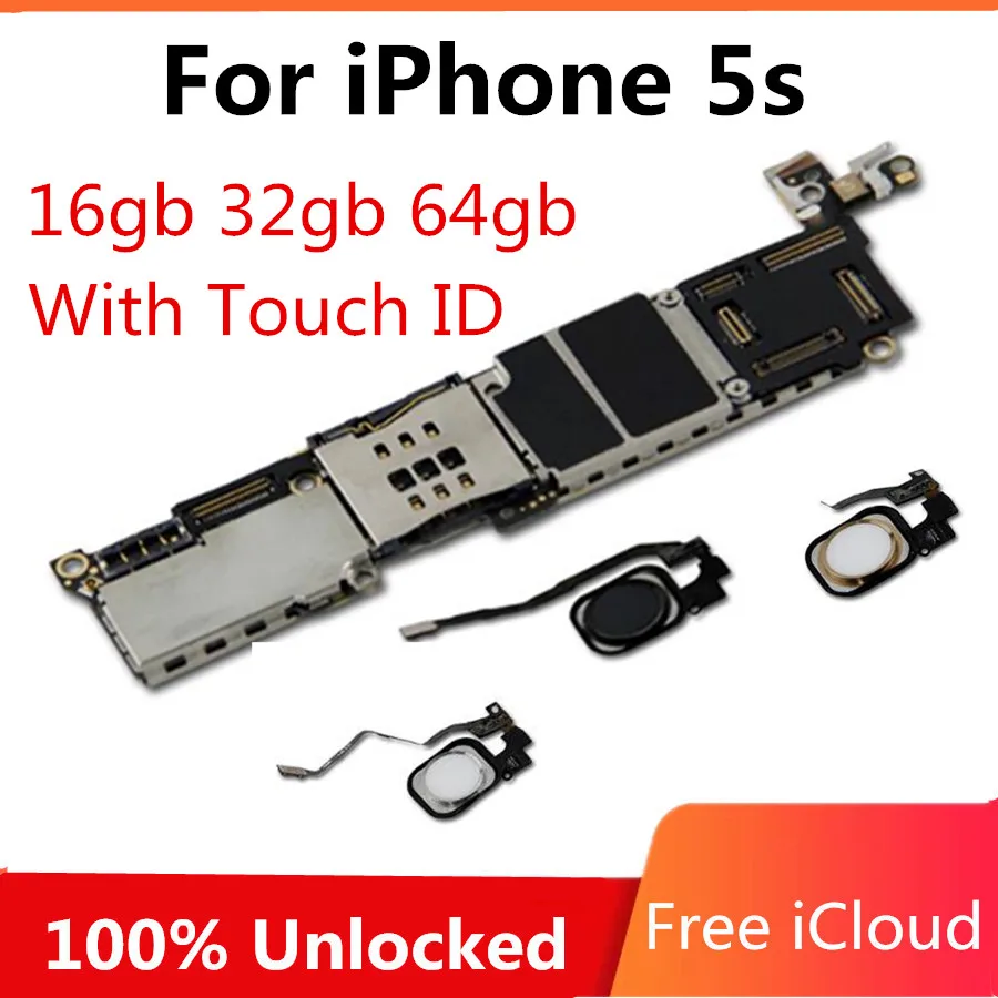 Материнская плата для iPhone 5S разблокированная материнская с сенсорным