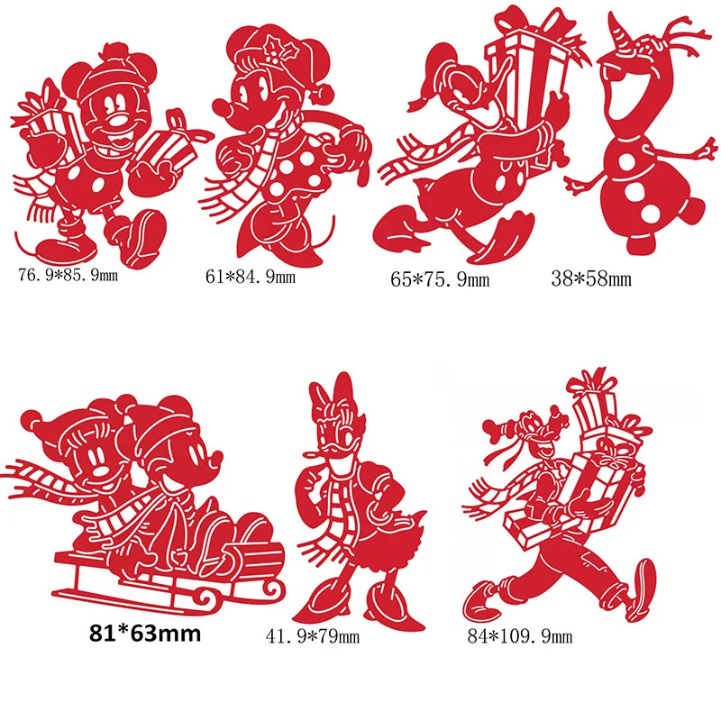 

2019 New Dies Cartoon Animals Mouse Duck Dog Metal Cutting Dies for DIY Scrapbooking Embossing Paper Cards Making Crafts