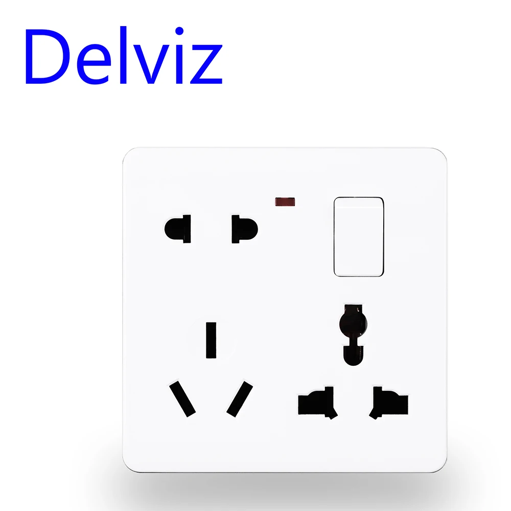 Универсальная Розетка Delviz стандарта ЕС с управлением включением/выключением 110