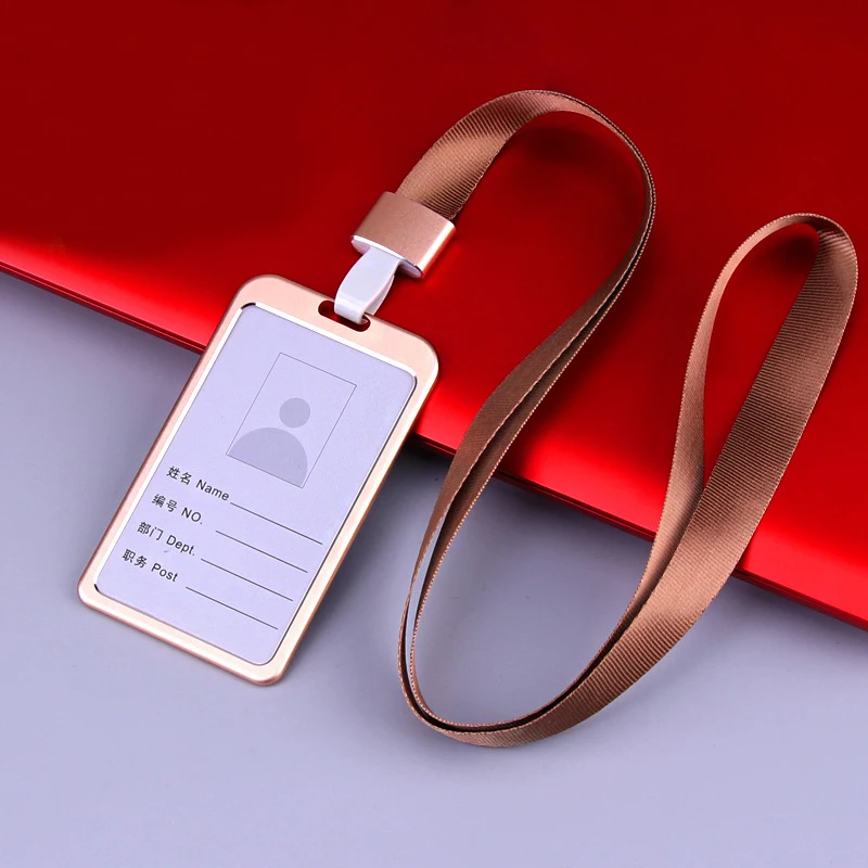 1 шт. рабочий держатель для карт s с веревкой алюминиевый сплав имя работника ID