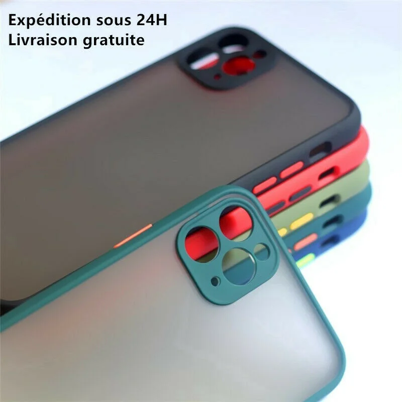 

Coque Housse Silicone For iPhone Protection 6/7/8plus Se2020 x/xs xr/ 11 /12 pro/max