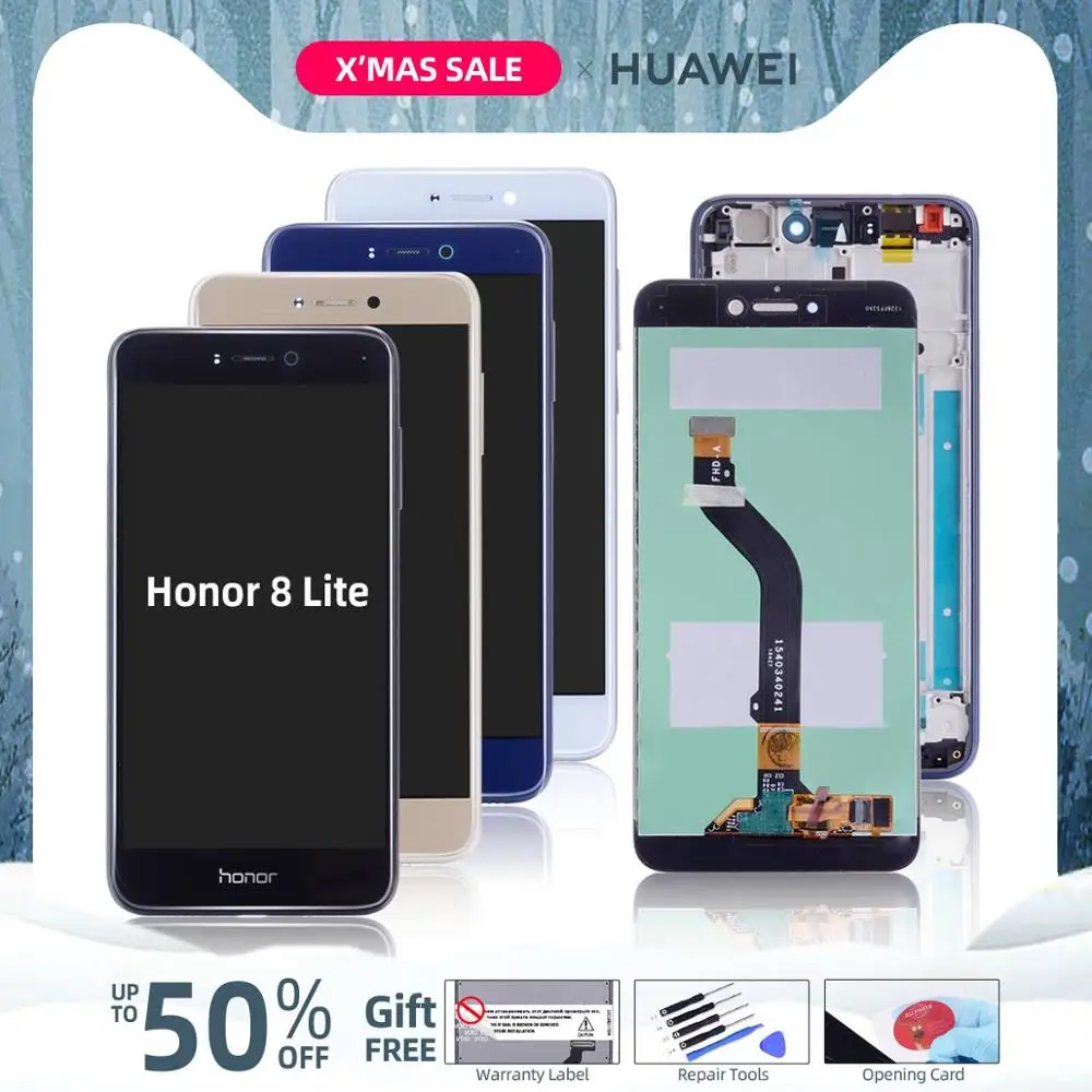 Дисплей для HUAWEI Honor 8 Lite LCD в сборе с тачскрином на рамке 5.2'' PRA-TL10 PRA LX1 LX3