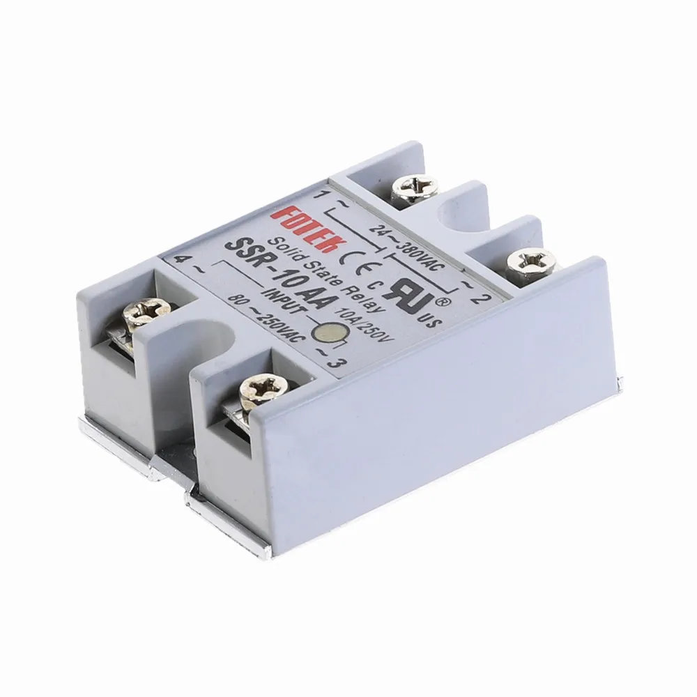 1 шт. Твердотельный релейный модуль 80 250 В 10 А 24 380 в перем. Тока|solid state relay|state relay