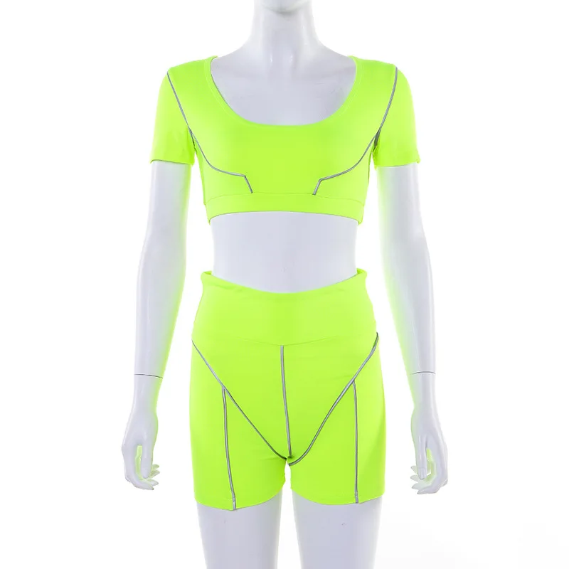 Спортивный костюм женский со светоотражающими вставками спортивная одежда с