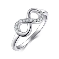 modian 2021 fashion mobius design jewelry 100 solid 925 sterling silver ring with clear cubic zirconia classic wedding female