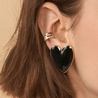 big street style bohemian love heart stud earrings for women cute statement earring korean jewelry anti allergy wholesale