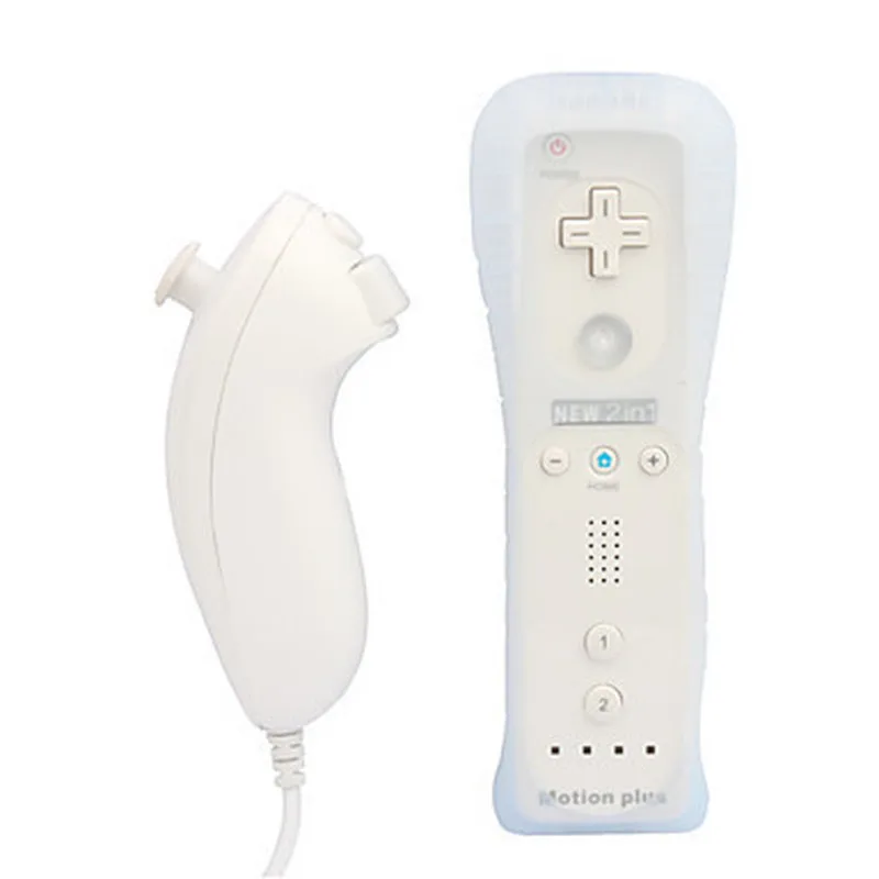 Беспроводной пульт управления 2 в 1 встроенный дистанционного Motion Plus для Nintendo Wii