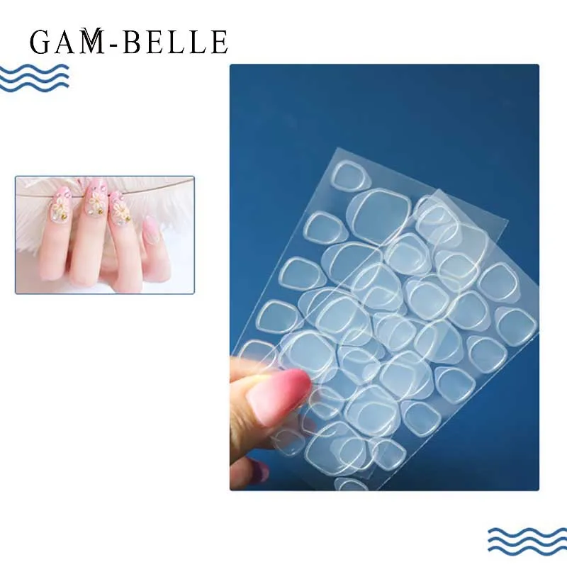 GAM BELLE 5 листов искусственные накладки для ногтей клейкая лента двусторонняя