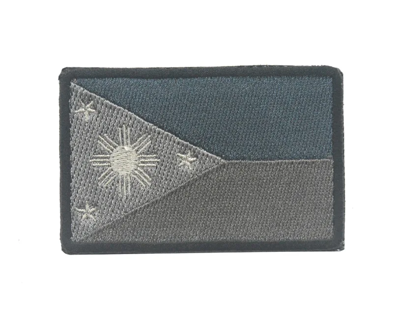 Вышитый Флаг Филиппин нашивки для одежды нарукавник нарукавники эполет значок