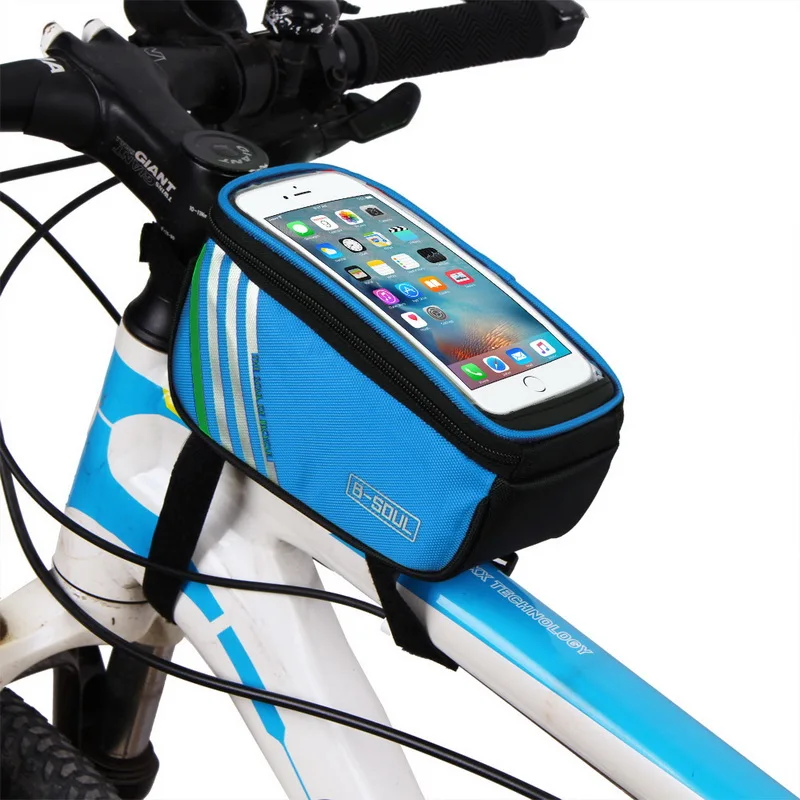 

Bicycle Bag Cycling Accessories Waterproof Touch Screen MTB Frame Front Tube Storage Mountain Road Bike Bag for 5.0 inch Phone