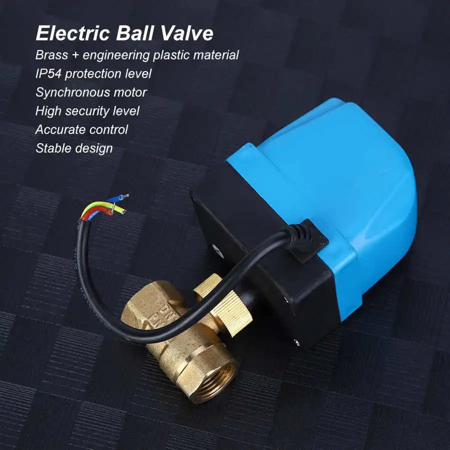 Электрический шаровой кран 2 ходовой 3 проводной с защитой IP54 синхронный