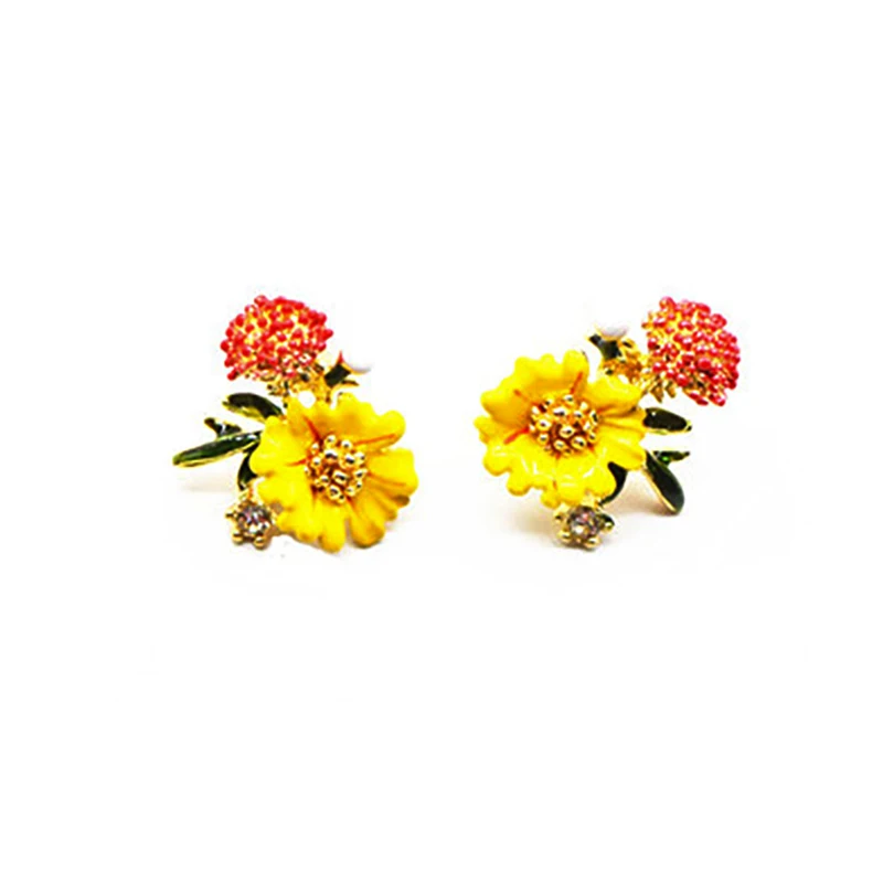 

South Korea Graceful Online Influencer Small Daisy Earrings 2020 New Fashion Simple Flowers Female Petite Earrings Ear Rings