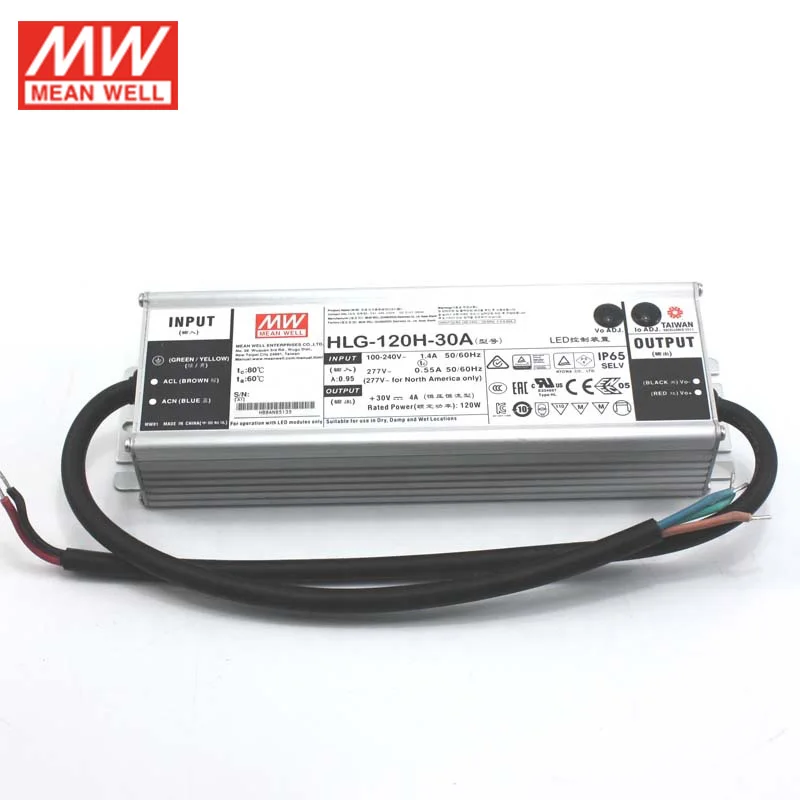 Светодиодный драйвер MEAN WELL освещение 30 В светодиодный источник питания 110 В/220