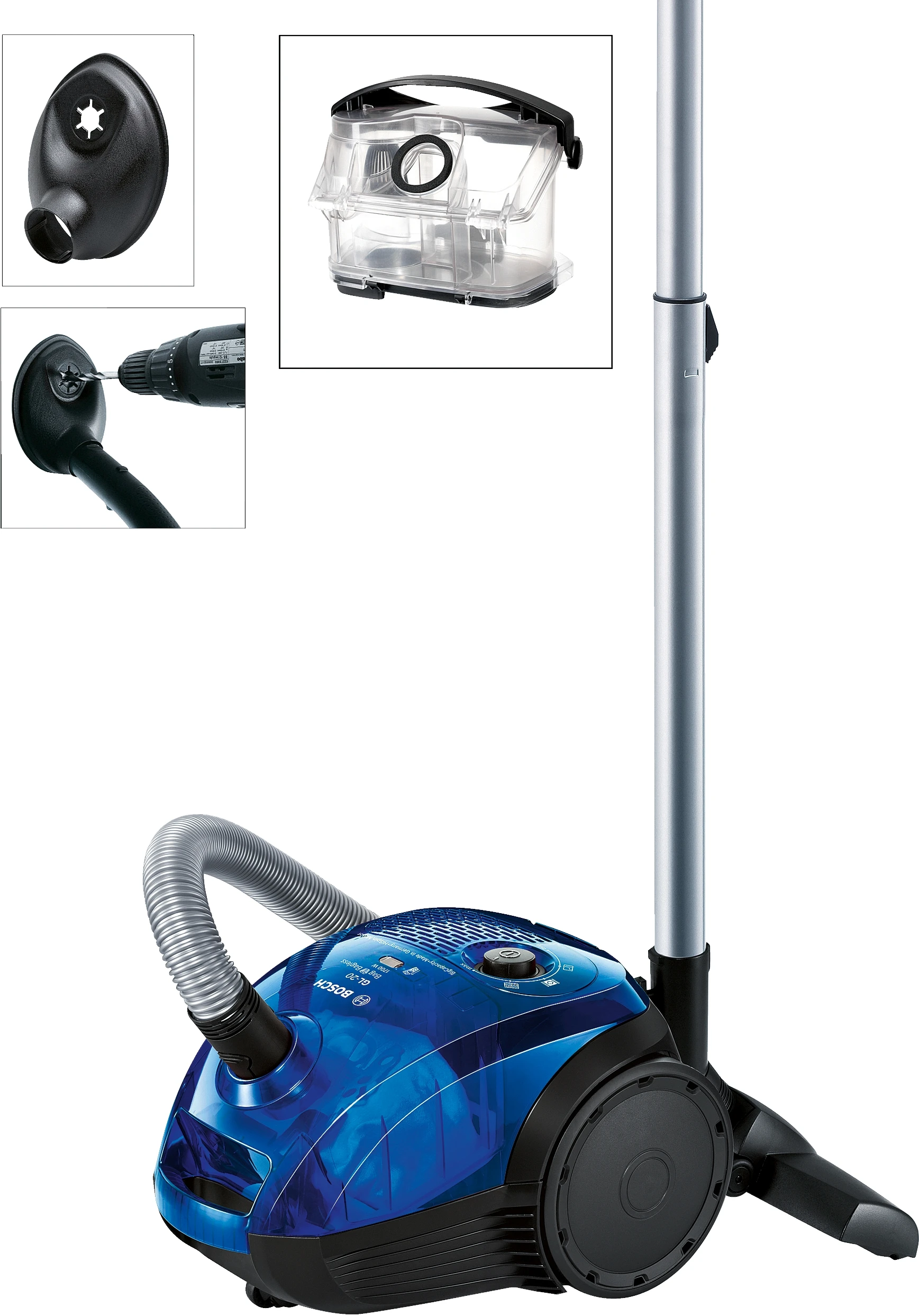 Серия GL-20 Bag&ampBagless Пылесос Bosch BGN21702 |