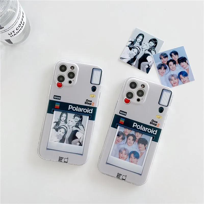 

Creativity clear Korean stars girl soft Case For iPhone 11 12 Pro Max mini 7 8 Plus XR X XS MAX SE DIY photo phone cover fundas