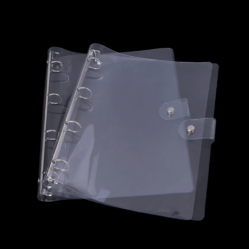 

1Pc Transparent Color Plastic Clip File Folder A4/A5/A6/A7 Notebook Loose Leaf Ring Binder Planner Agenda School Office Supplies