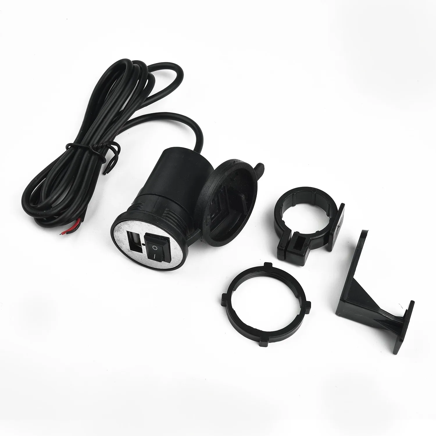 

Waterproof Motorcycle Handlebar USB Charger 5V 2.1A Adapter Power Supply Socket For 12V/24V Motorcycle ATV