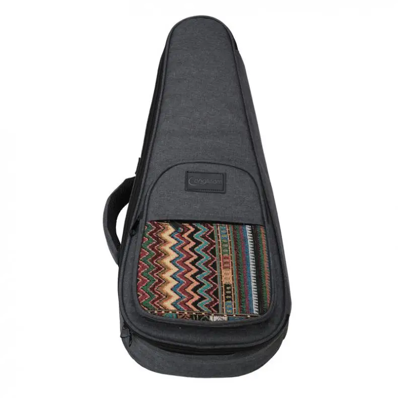 

21 / 23 Inch Ukulele Bag Bohemian Style Knitted Backpack Case 10mm Cotton Padding Adjustable Shoulder Strap