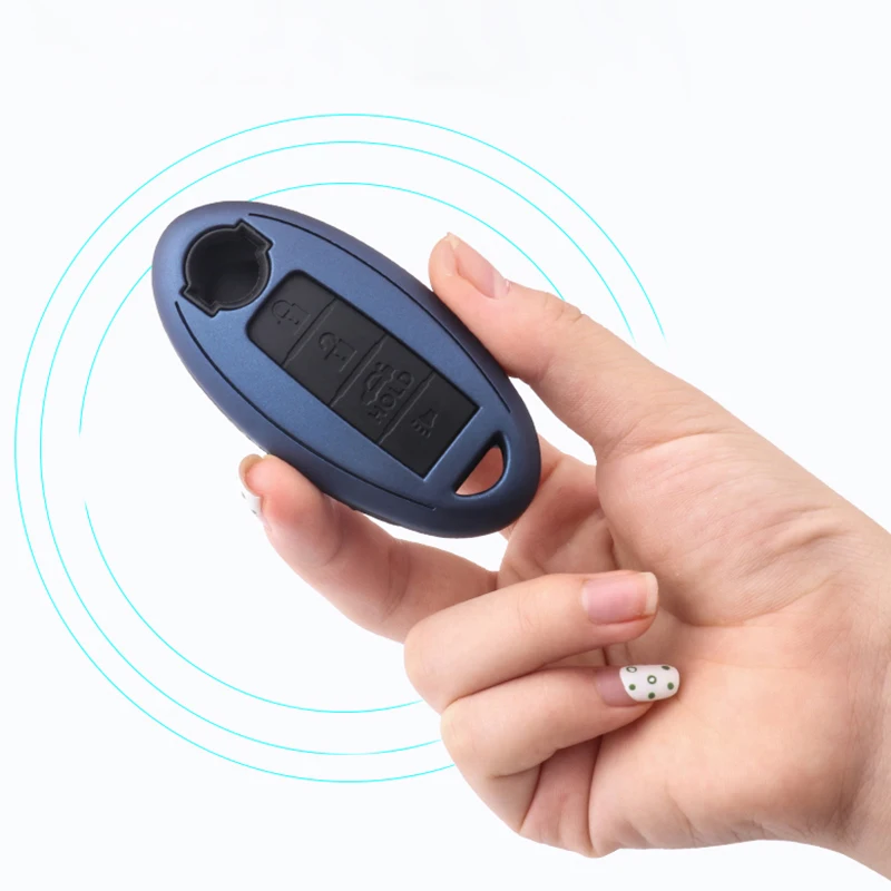 

Carbon Fiber Matte Car Key Case For Nissan 370Z Altima GT R Maxima Murano Rogue Sentra Keychain Bag Remote Cover new