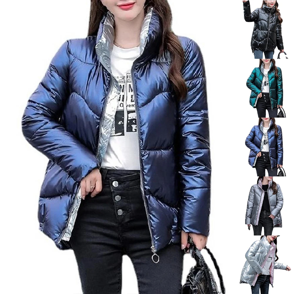 

Женское зимнее теплое пальто, свободная повседневная куртка на молнии, верхняя одежда, женские топы с длинным рукавом, верхняя одежда с воро...