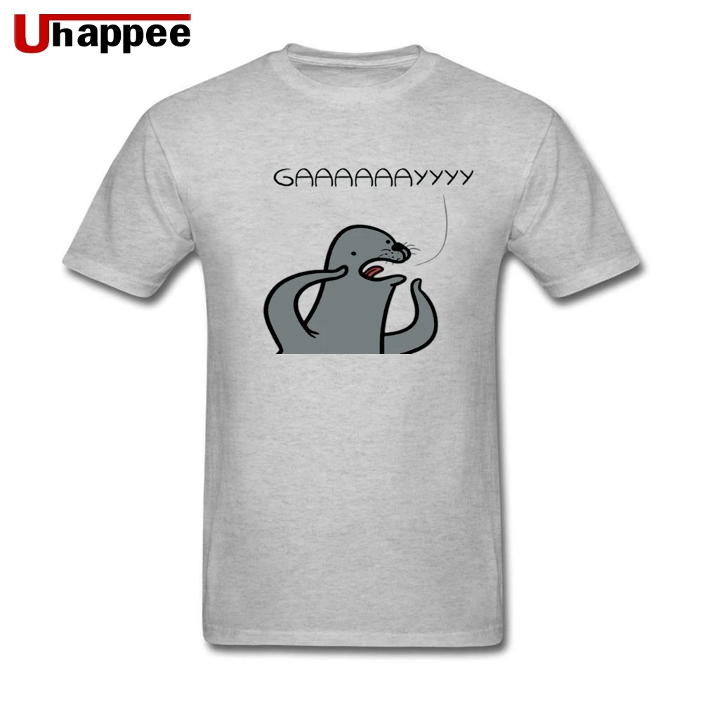 Футболка Gay Seal Meme для мальчиков 80S футболки мужчин с короткими рукавами дешевый