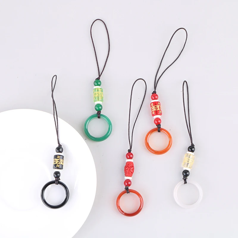

1PCS Multifunctional Keychain Agate Mobile Phone Straps Lanyard Ring Buckle