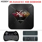 ТВ-приставка XGODY 2019 X10 Plus 6K на базе Android 9,0, четырехъядерный Allwinner H6, 4 ГБ 32 ГБ 64 ГБ, 2,4 ГГц, Wi-Fi, USB 3,0, H.265, медиаплеер
