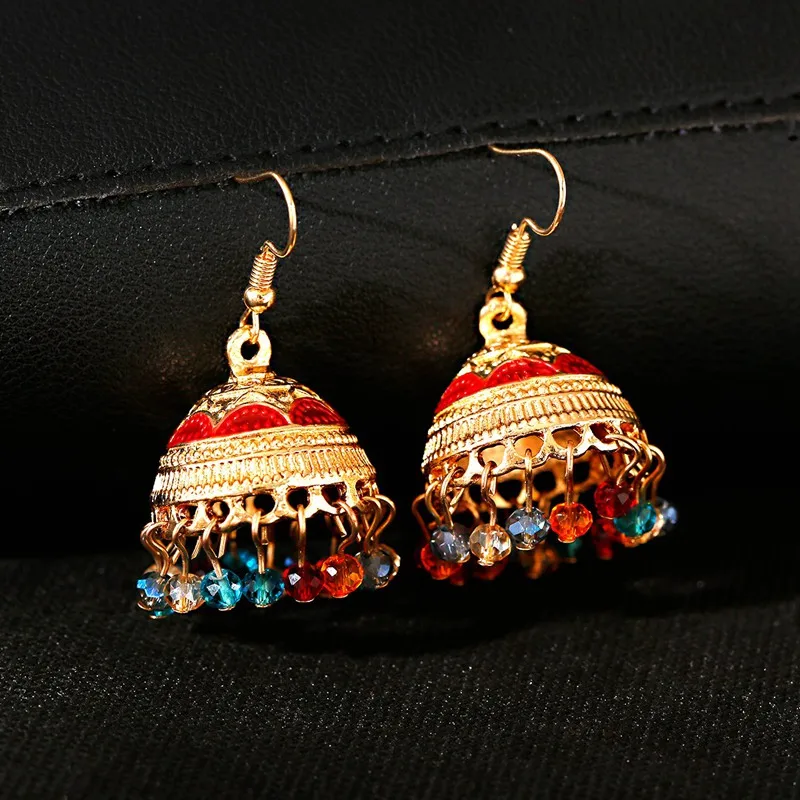 Этнические богемные бусы Jhumka женские серьги 2020 винтажные турецкие золотые