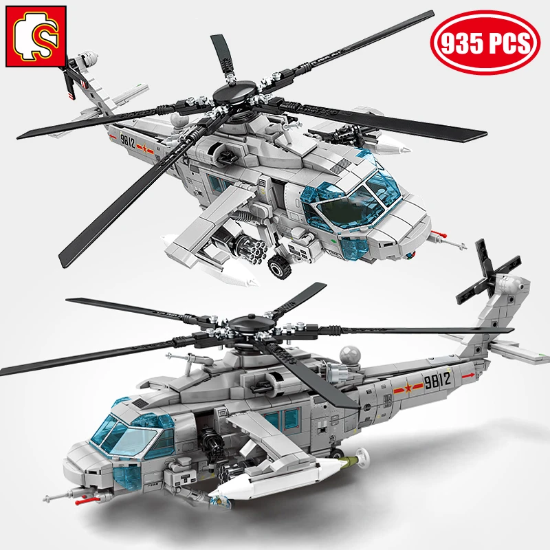 

SEMBO спецназ полиция технический вертолет строительные блоки модель военный стержень набор WW2 самолёт Кирпичи DIY игрушки для мальчиков взрос...