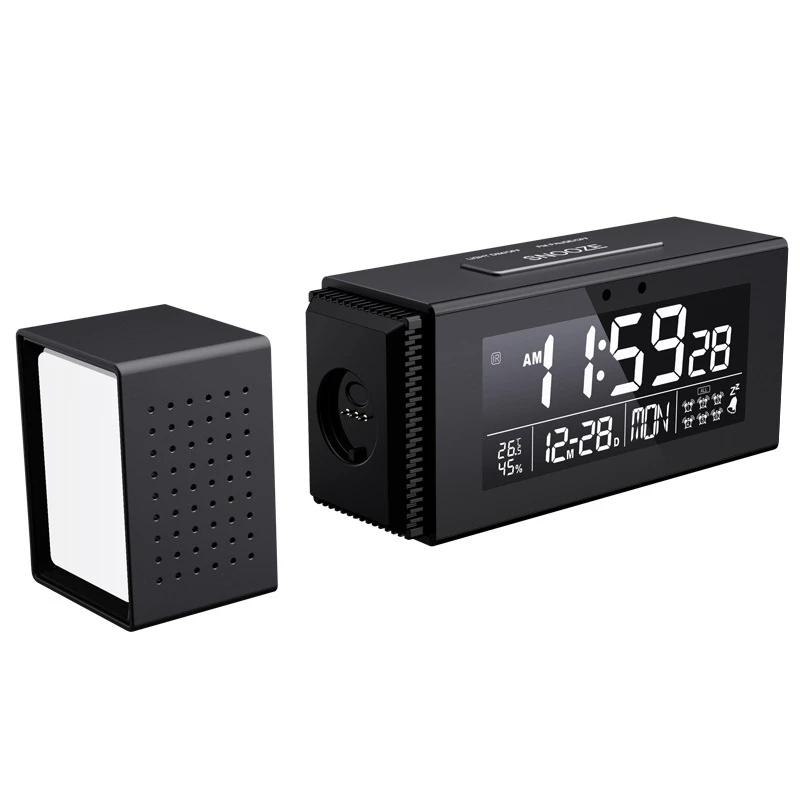 

Thermometer Desktop Alarm Clock Smart Night Light LED Human Body Sensing Function Clock