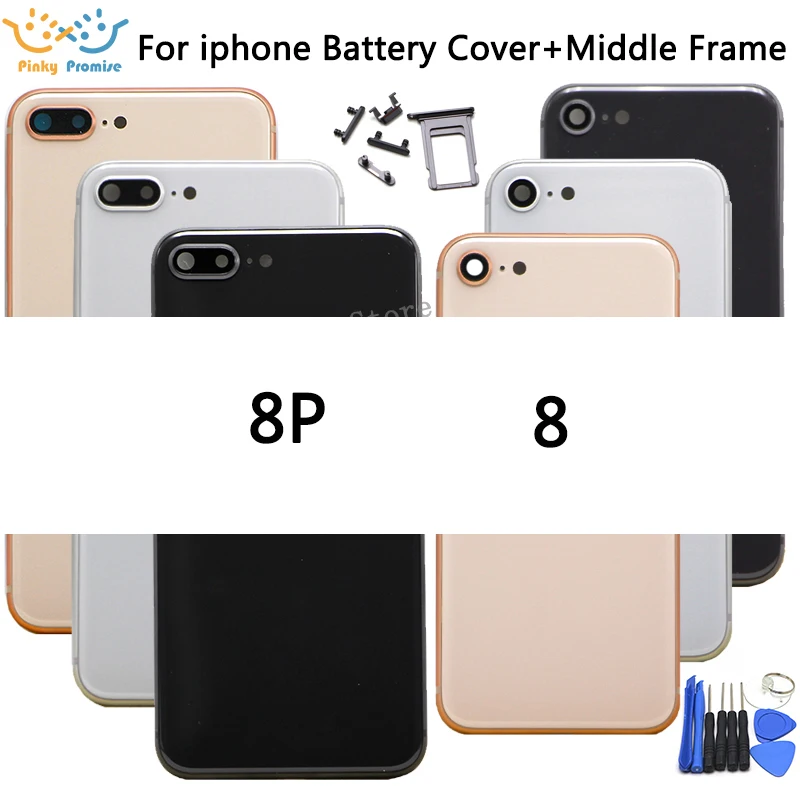 Для iphone 8 8G 8 Plus Новая задняя средняя рамка Шасси Полный Корпус в сборе крышка батареи для iphone 8 задний корпус