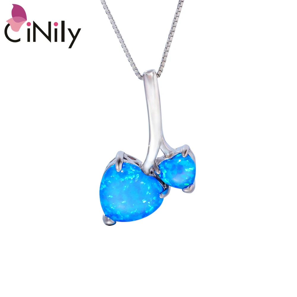 

CiNily Heart Shape Exquisite Opal 925 Sterling Silver Pendants for Party Gift Women Fine Jewelry Pendant OD7081-83