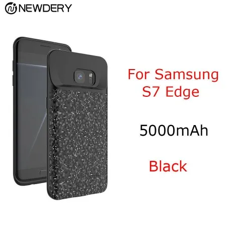 S7 edge Black NEWDERY для samsung S5 S6 S7 edge S8 Plus чехол питания внешний аккумулятор зарядное устройство чехол Galaxy Note 5 4 запасное зарядное устройство - Цвет: S7 edge Black