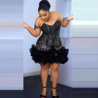 plus size south african cocktail dresses a line off the shoulder navy blue beaded elegant party homecoming dresses