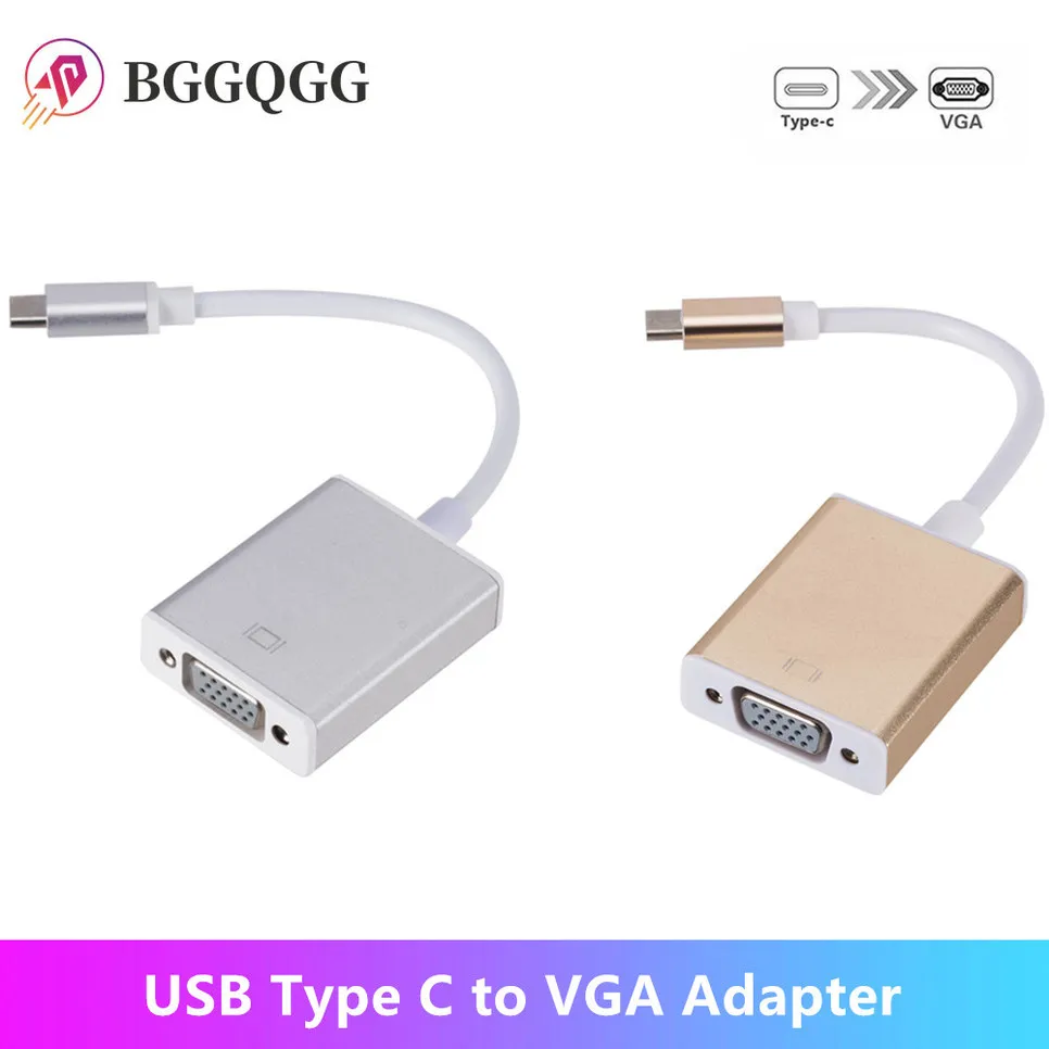 BGGQGG USB 3 1 to VGA адаптер Тип C и разъемом типа мама кабель для нового Macbook Surface Pro Лидер