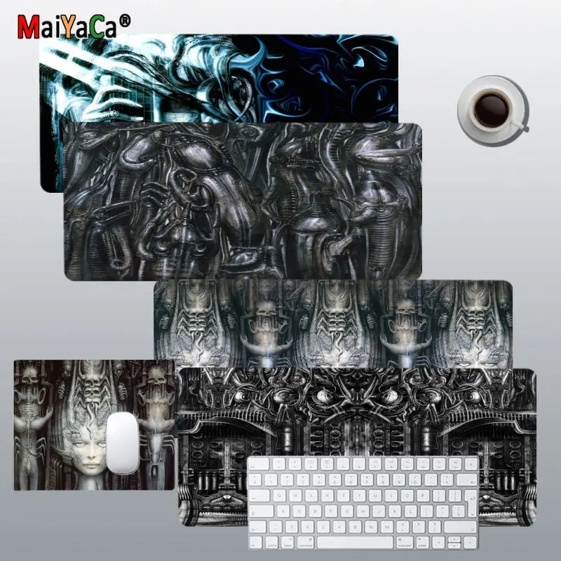 

Nice Hr Giger Beautiful Anime Keyboards Mat Rubber Gaming Mousepad Desk Mat For Large Edge Locking Gameing World Of Tanks CS GO