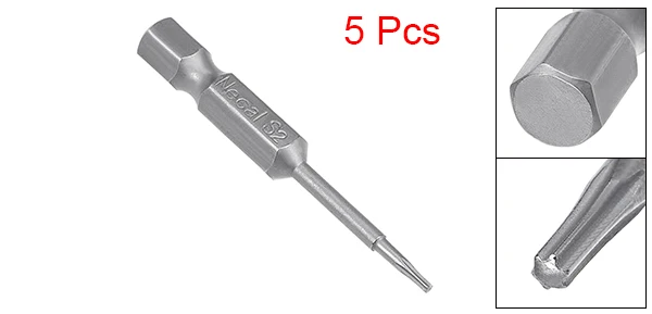 

uxcell 5 шт. 1/4 дюйма шестигранный хвостовик T5 магнитные отвертки Torx длина 50 мм