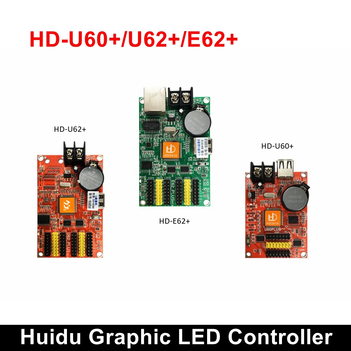 HD-E62 Plus Huidu одноцветный светодиодный графический контроллер HD-U60-75 полноцветная графическая контрольная карта