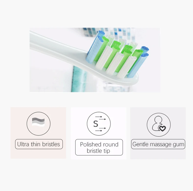 Сменная насадка для электрической зубной щетки Oclean подходит O-clean X/ X PRO/ Z1/ F1/ One/ Air 2