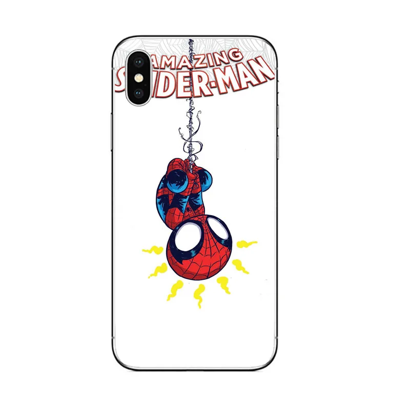 Spideman Дедпул от Marvel чехлы для телефонов Джокер Единорог силиконовый чехол Apple iPhone 8