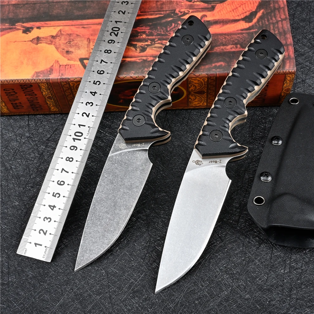 

D2 Steel Knife Tactical Military Outdoor Survival Fixed Blade Edc Self Defense Knives Meat Cleaver Hunting Kitchen Butcher Fish