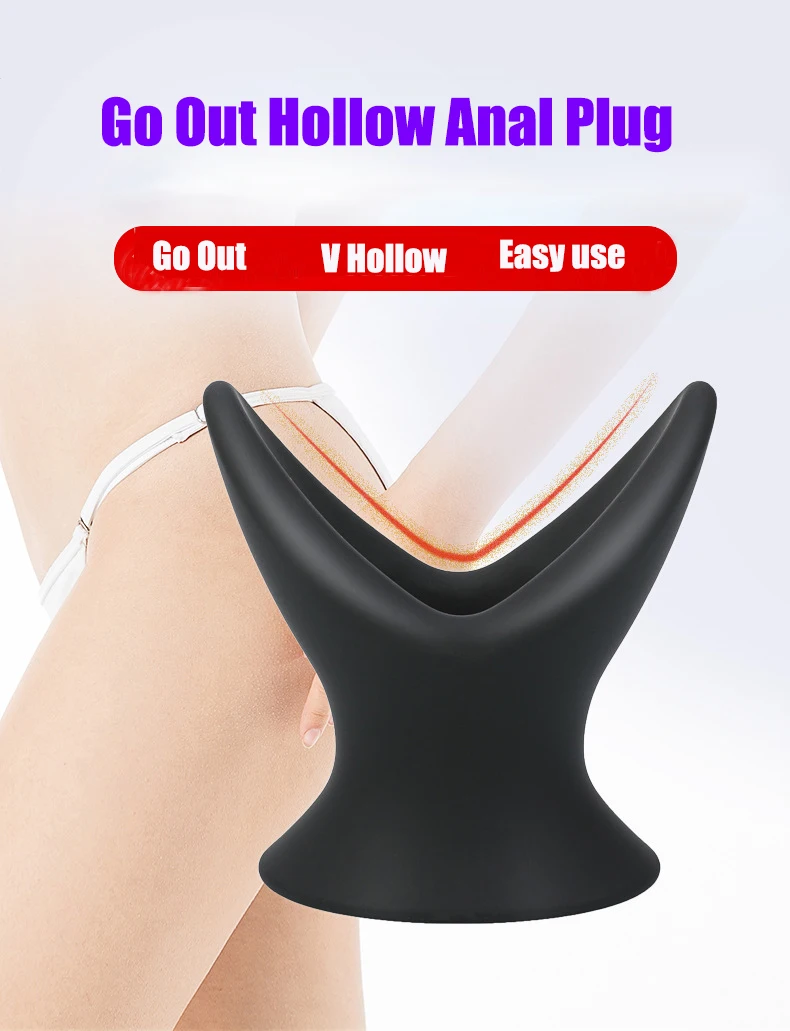 Мягкая полая Анальная пробка Эротическая большая массажная продукция для